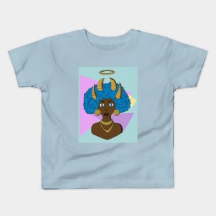 Blue poof Kids T-Shirt